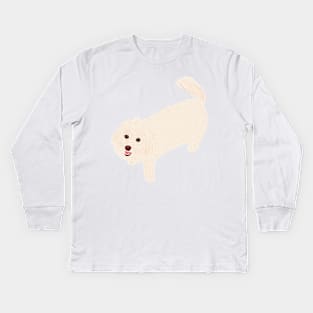 Happy Maltipoo Kids Long Sleeve T-Shirt